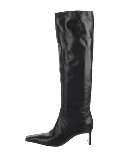 Pre-owned Khaite Leather Boots In Black