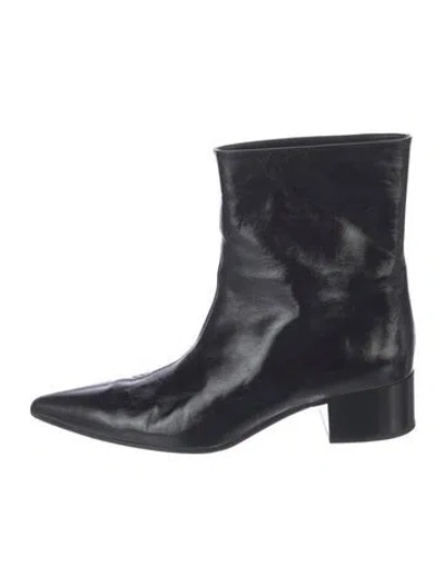 Pre-owned Khaite Leather Boots In Black