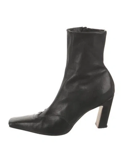 Pre-owned Khaite Leather Boots In Black