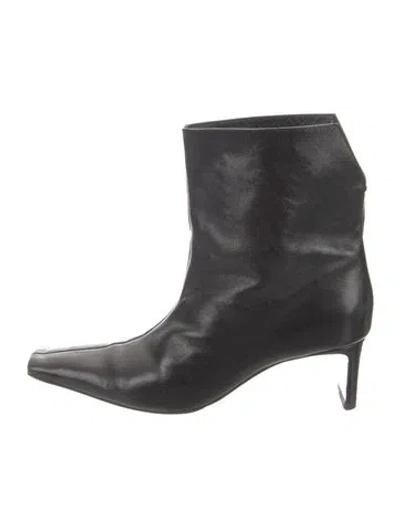 Pre-owned Khaite Leather Boots In Black