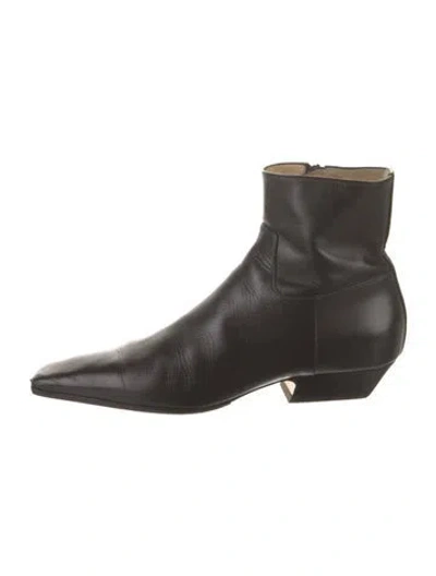 Pre-owned Khaite Leather Boots In Black