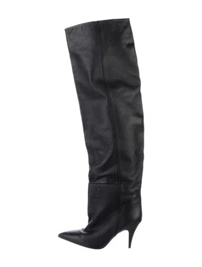 Pre-owned Khaite Leather Boots In Black