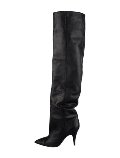 Pre-owned Khaite Leather Boots In Black