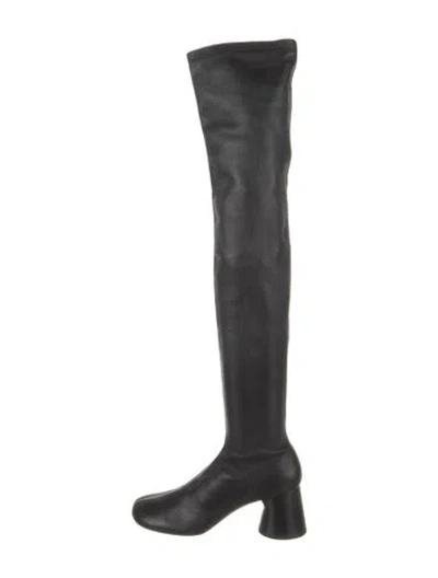 Pre-owned Khaite Leather Boots In Black