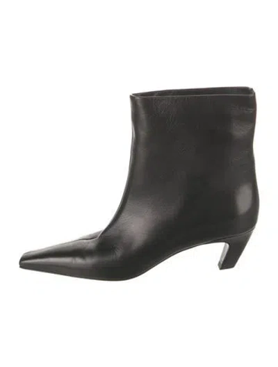 Pre-owned Khaite Leather Boots In Black