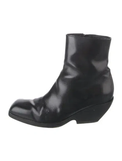Pre-owned Khaite Leather Boots In Black