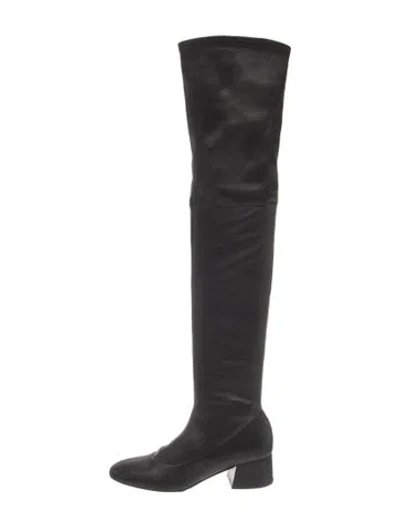 Pre-owned Khaite Leather Boots In Black