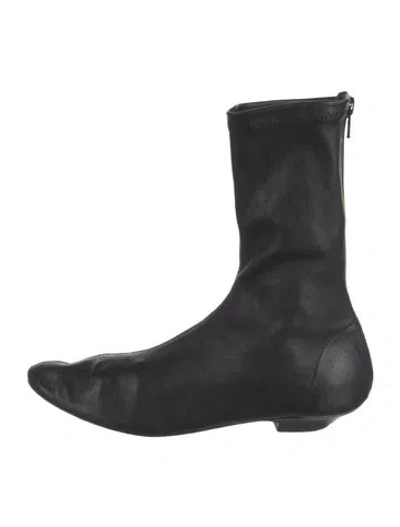 Pre-owned Khaite Leather Boots In Black