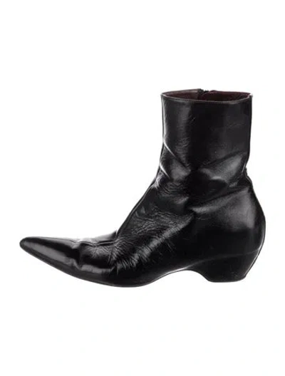 Pre-owned Khaite Leather Boots In Black