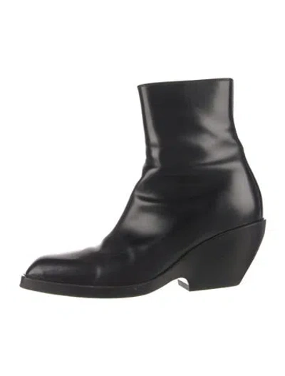 Pre-owned Khaite Leather Boots In Black