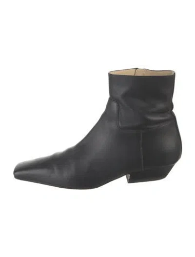 Pre-owned Khaite Leather Boots In Black