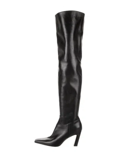 Pre-owned Khaite Leather Boots In Black