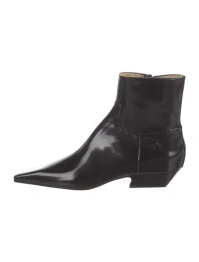 Pre-owned Khaite Leather Boots In Black