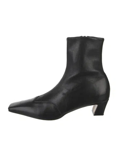 Pre-owned Khaite Leather Boots In Black