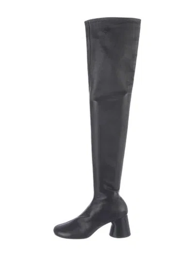 Pre-owned Khaite Leather Boots In Black
