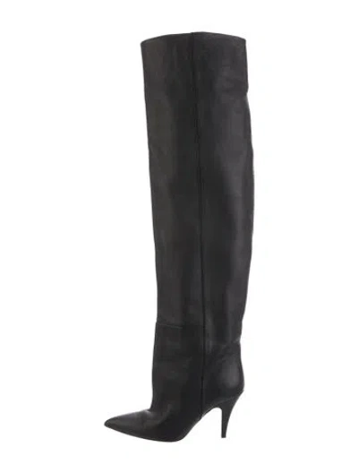 Pre-owned Khaite Leather Boots In Black