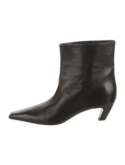 Pre-owned Khaite Leather Boots In Black