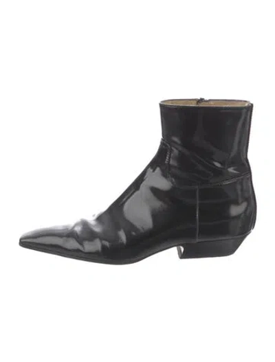 Pre-owned Khaite Leather Boots In Black