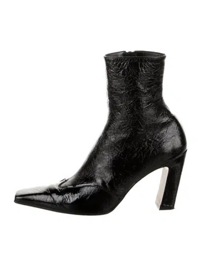 Pre-owned Khaite Leather Boots In Black
