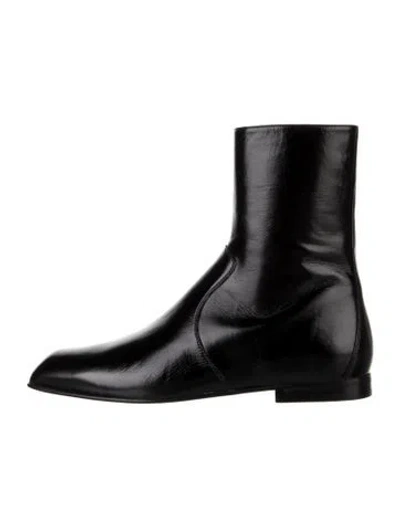 Pre-owned Khaite Leather Boots In Black