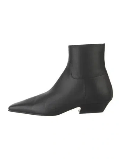 Pre-owned Khaite Leather Boots In Black