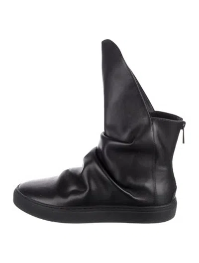 Pre-owned Khaite Leather Boots In Black
