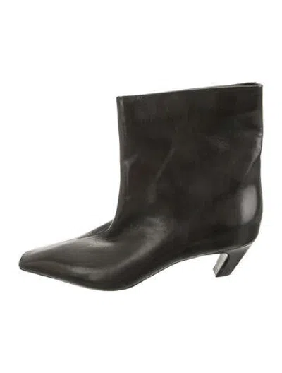 Pre-owned Khaite Leather Boots In Black