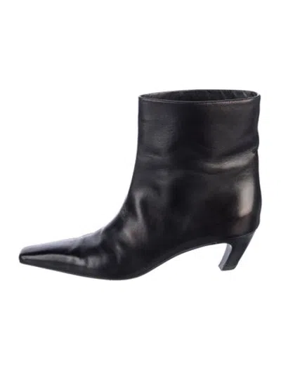 Pre-owned Khaite Leather Boots In Black/blue