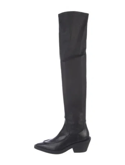Pre-owned Khaite Leather Boots In Blue