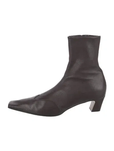 Pre-owned Khaite Leather Boots In Brown