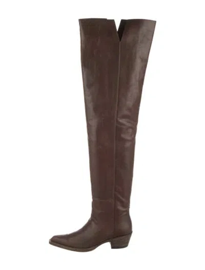 Pre-owned Khaite Leather Boots In Brown