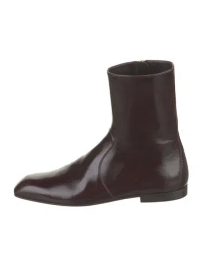 Pre-owned Khaite Leather Boots In Brown