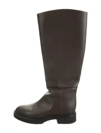 Pre-owned Khaite Leather Boots In Brown
