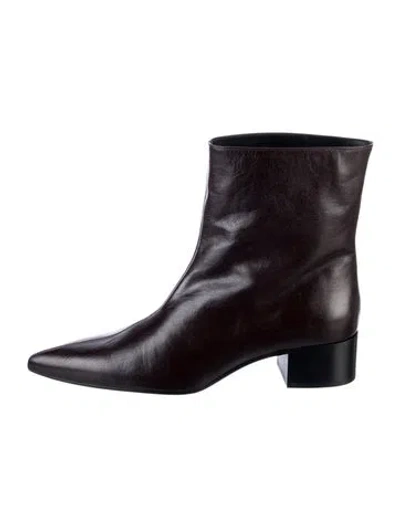 Pre-owned Khaite Leather Boots In Brown