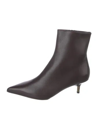 Pre-owned Khaite Leather Boots In Brown