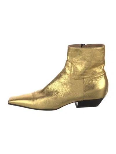 Pre-owned Khaite Leather Boots In Gold