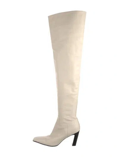 Pre-owned Khaite Leather Boots In Neutral
