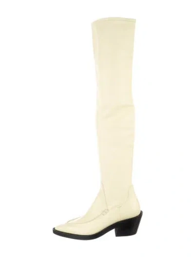 Pre-owned Khaite Leather Boots In Neutral