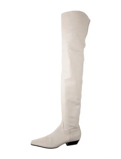 Pre-owned Khaite Leather Boots In Neutral