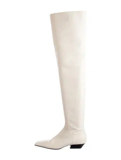 Pre-owned Khaite Leather Boots In Neutral