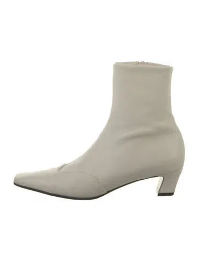 Pre-owned Khaite Leather Boots In Neutrals
