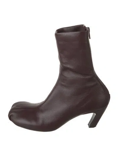 Pre-owned Khaite Leather Boots In Purple