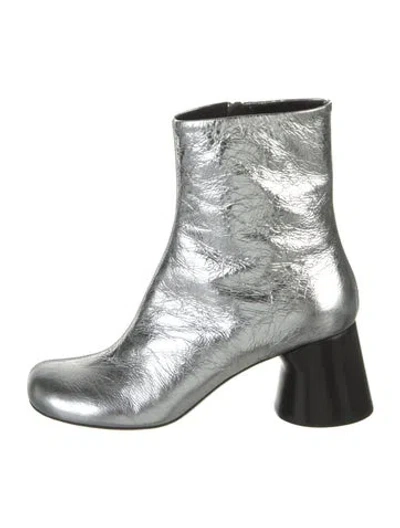Pre-owned Khaite Leather Boots In Silver