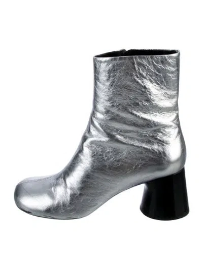 Pre-owned Khaite Leather Boots In Silver
