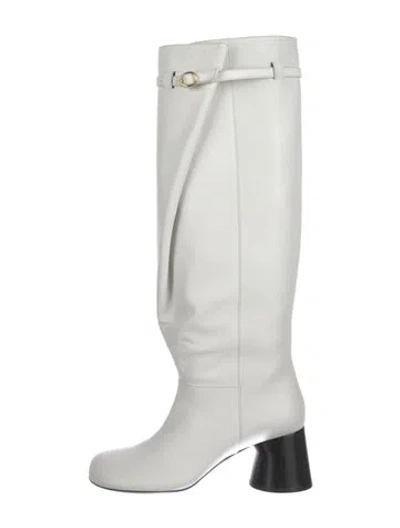 Pre-owned Khaite Leather Boots In White
