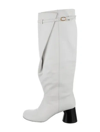 Pre-owned Khaite Leather Boots In White