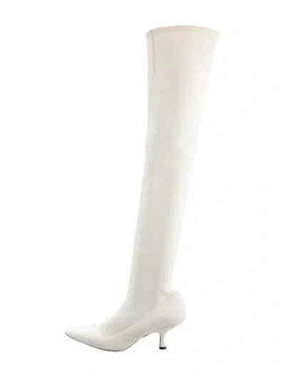 Pre-owned Khaite Leather Boots In White