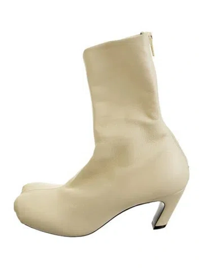 Pre-owned Khaite Leather Boots In Yellow