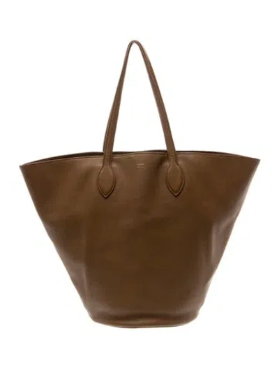 Pre-owned Khaite Leather Bucket Bag In Brown