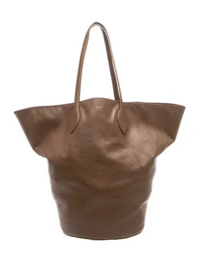 Pre-owned Khaite Leather Bucket Bag In Brown